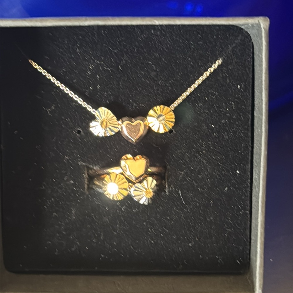 SOLD ❌ Coach jewelry - SET. Necklace and 3 rings